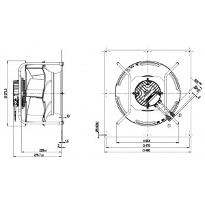 Ebmpapst K3G355-RS02-H2 230V 2.2A 500W Cooling Fan
