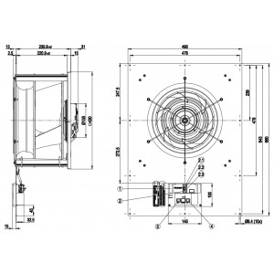 Ebmpapst K3G400-AC30-63 200-277V 1.8-1.3A 0.37kW Cooling Fan