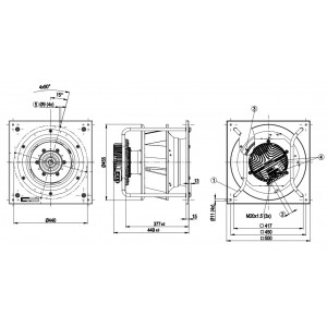 Ebmpapst K3G400-PI92-05 400V 3.8A 2500W Cooling Fan