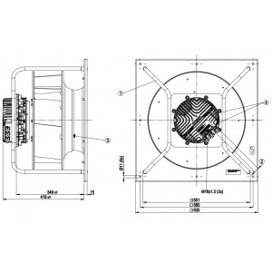 Ebmpapst K3G450-AQ25-68 400V 4A 2640W Cooling Fan