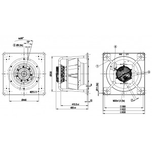 Ebmpapst K3G450-PA23-75 400V 4.5A 2900W Cooling Fan