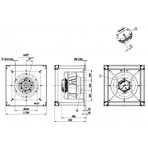 Ebmpapst K3G450-PA31-W5 400V 6.8A 4450W Cooling Fan