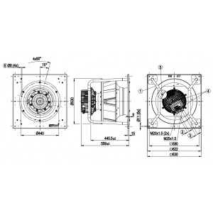 Ebmpapst K3G450-PB24-05 400V 8A 5250W Cooling Fan
