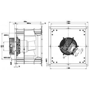 Ebmpapst K3G500-AQ12-04 400V 6.6A 4300W Cooling Fan