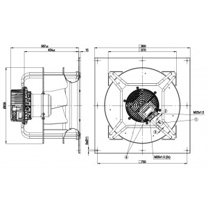 Ebmpapst K3G560-AQ04-33 400V 7.3A 4700W Cooling Fan