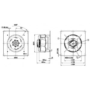 Ebmpapst K3G560-RA24-03 400V 5.4A 3500W Cooling Fan
