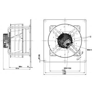 Ebmpapst K3G630-AC05-01 400V 6.2A 4000W Cooling Fan