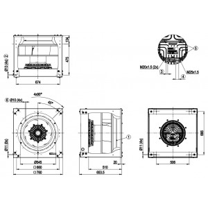 Ebmpapst K3G630-AT09-01 400V 21A 13750W Cooling Fan