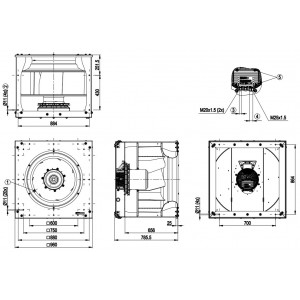 Ebmpapst K3G800-AR08-01 400V 11.6A 7530W Cooling Fan