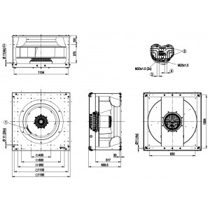 Ebmpapst K3G900-AS08-01 400V 13.5A 8700W Cooling Fan