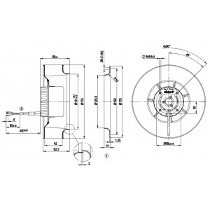 Ebmpapst R1G175-AB75-24 12V 2.5A 27W Cooling Fan