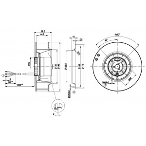 Ebmpapst R1G190-AB25-20 48V 51W Cooling Fan
