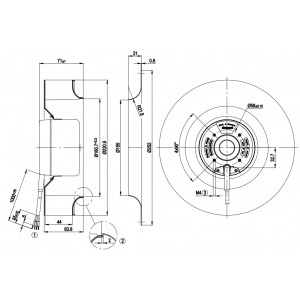 Ebmpapst R1G220-AB13-12 48V 1.6A 70W Cooling Fan