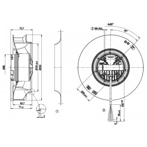 Ebmpapst R1G220-RD02-02 48V 2.8A 136W Cooling Fan