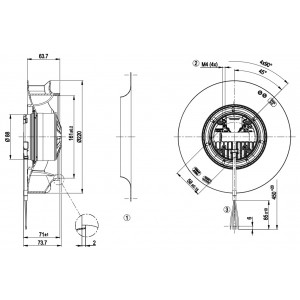 Ebmpapst R1G220-RD08-02 48V 3.8A 127W Cooling Fan