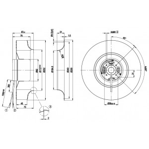Ebmpapst R1G250-AI05-26 52V 2.7A 120W Cooling Fan