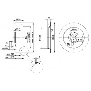 Ebmpapst R1G280-AE47-52 48V 2.3A 95W Cooling Fan