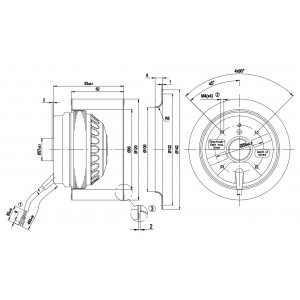 Ebmpapst R2E120-AR77-05 230V 0.35/0.44A 80/100W 4wires Cooling Fan