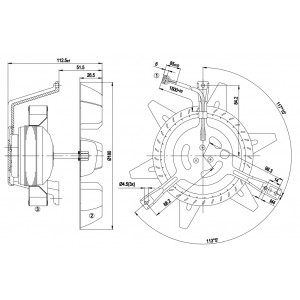 Ebmpapst R2E180-CD62-09 230V 0.18/0.21A 40/47W Cooling Fan