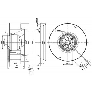 Ebmpapst R2E225-BD92-64 230V 0.6/0.88A 135/200W Cooling Fan