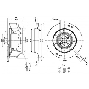 Ebmpapst R2E225-RA92-41 230V 0.68-0.95A 155-225W Cooling Fan