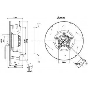 Ebmpapst R2S150-AD08-09 115V 1.5/1.8A 155/185W Cooling Fan