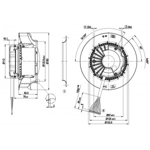 Ebmpapst R3G190-RY85-P1 110V 2.5A 270W Cooling Fan