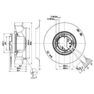 Ebmpapst R3G220-RD53-08 200-240V 1.4A 168W Cooling Fan