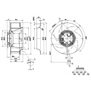 Ebmpapst R3G225-AE15-10 115V 0.83A 58W Cooling Fan