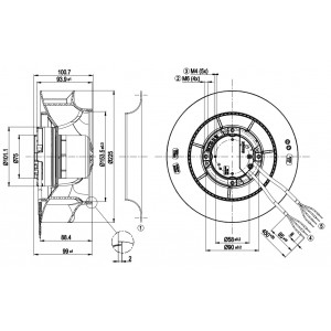 Ebmpapst R3G225-RE19-22 115V 2.4/2.2A 170/155W Cooling Fan