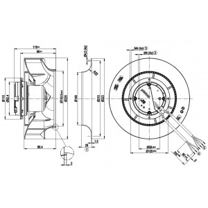 Ebmpapst R3G225-RH19-17 230V 1A 115W Cooling Fan