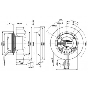 Ebmpapst R3G250-AK33-92 110V 2.2A 250W Cooling Fan