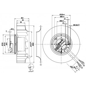 Ebmpapst R3G250-AM50-01 230V 1.3A 173W 7wires Cooling Fan