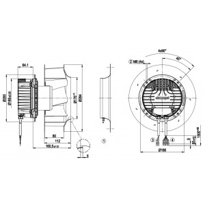 Ebmpapst R3G250-BB09-S1 110V 7.3A 800W Cooling Fan