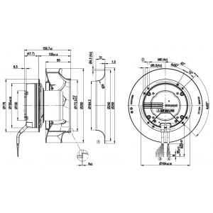 Ebmpapst R3G250-RO40-A4 200-277V 2.2A 490W Cooling Fan