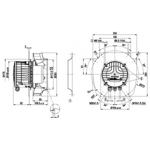 Ebmpapst R3G250-RR01-H9 230V 2.2A 500W Cooling Fan