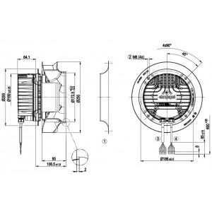 Ebmpapst R3G250-RR02-I2 200-277V 2.1A 480W Cooling Fan