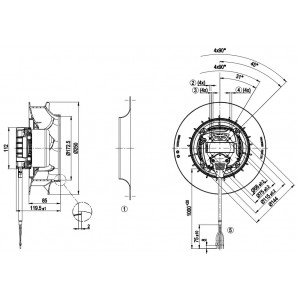 Ebmpapst R3G250-RU27-81 26V 15.8A 410W Cooling Fan
