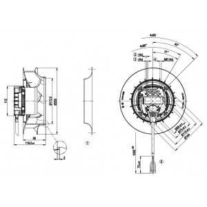 Ebmpapst R3G250-RU27-87 26V 15.8A 410W Cooling Fan