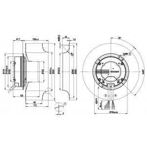 Ebmpapst R3G280-AF45-81 115V 4.1A 355W Cooling Fan