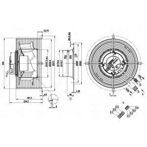 Ebmpapst R3G280-RO40-75 200-277V 3.1A 470W Cooling Fan