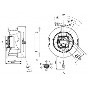Ebmpapst R3G280-RU26-86 26V 10.5A 252W Cooling Fan