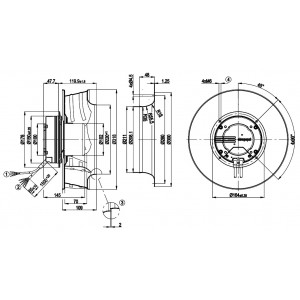 Ebmpapst R3G310-AN12-92 110V 3.7A 410W Cooling Fan