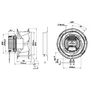 Ebmpapst R3G310-FS10-J1 400V 1.7A 1100W Cooling Fan
