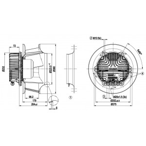 Ebmpapst R3G310-PG93-21 230V 6.6A 1500W Cooling Fan