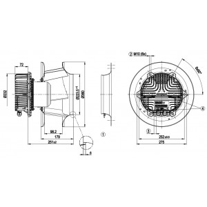Ebmpapst R3G310-PH58-32 400V 4.6A 2950W Cooling Fan