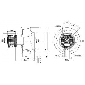 Ebmpapst R3G310-PT08-J1 400V 1.9A 1230W Cooling Fan