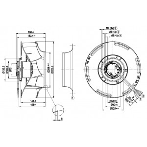 Ebmpapst R3G310-RB01-03 200-240V 150W Cooling Fan