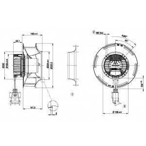 Ebmpapst R3G310-RT02-N3 480V 1A 740W Cooling Fan