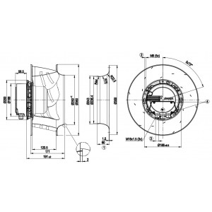 Ebmpapst R3G355-AI56-05 400V 1.75A 950W Cooling Fan